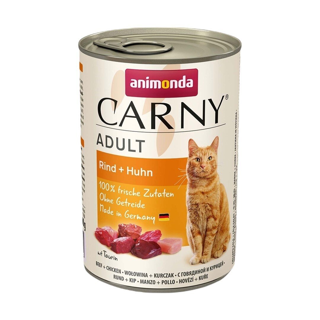 ANIMONDA Carny Adult Beef and Chicken – Wet Cat Food, 400 g