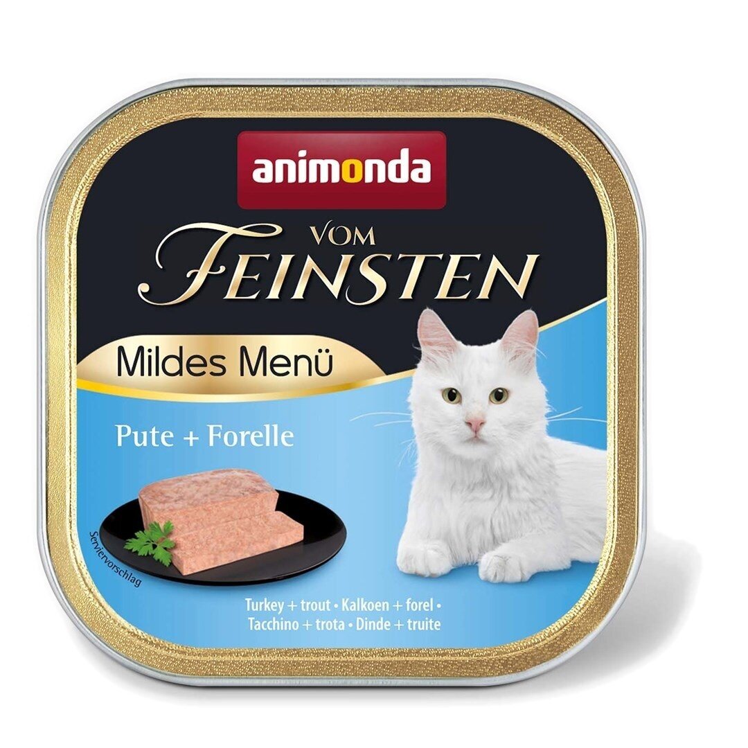 ANIMONDA Vom Feinsten Mildes meniu Kalakutiena ir upėtakis - šlapias kačių maistas - 100g ANIMONDA Vom Feinsten Mildes meniu Kalakutiena ir upėtakis - šlapias kačių maistas - 100g