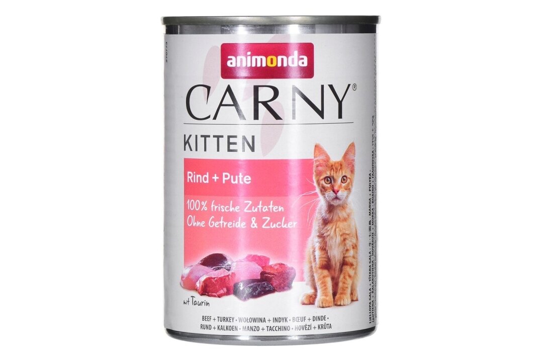 ANIMONDA Carny Kitten Rind und Pute – Nassfutter für Kätzchen, 400 g