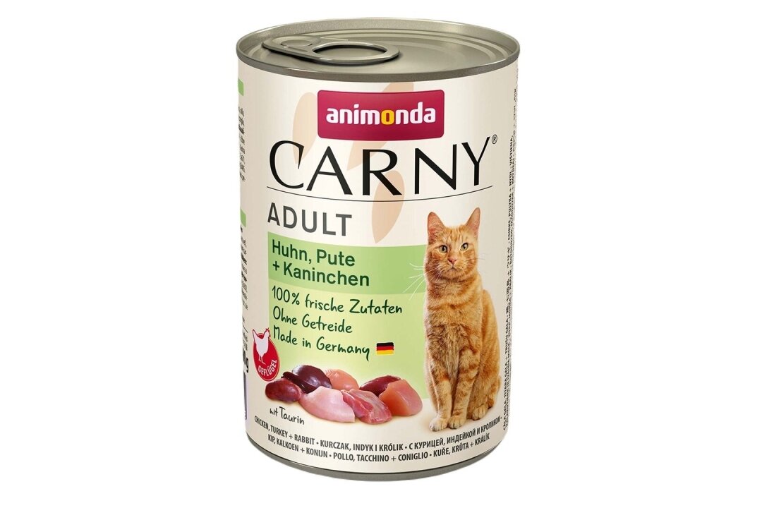 ANIMONDA Carny Adult Huhn, Pute, Kaninchen – Nassfutter für Katzen, 400 g ANIMONDA Carny Adult Huhn, Pute, Kaninchen – Nassfutter für Katzen, 400 g