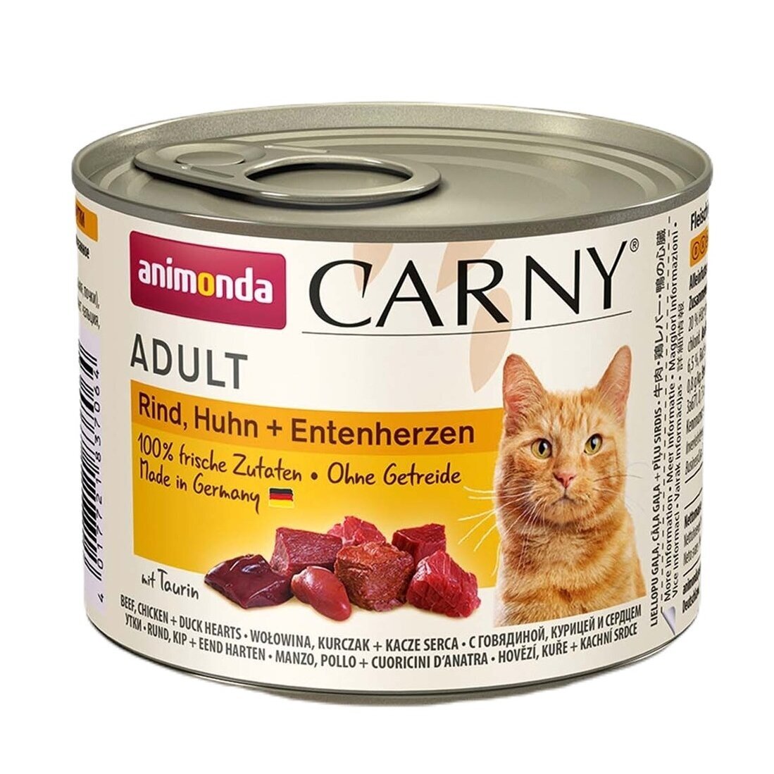 ANIMONDA Carny suaugusių kačių ėdalas su jautiena, vištiena ir anties širdelėmis, 200 g ANIMONDA Carny suaugusių kačių ėdalas su jautiena, vištiena ir anties širdelėmis, 200 g