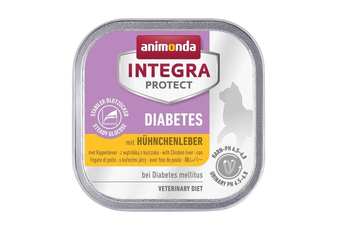 ANIMONDA Integra Protect Diabetes fegato di pollame – cibo umido per gatti, 100 g