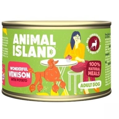 ANIMAL ISLAND elnių ir bulvių ėdalas šunims - šlapias ėdalas šunims - 410 g