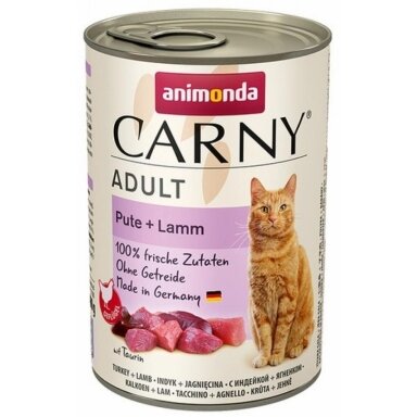 ANIMONDA Carny suaugusių kačių ėdalas su kalakutiena ir ėriena - 400 g