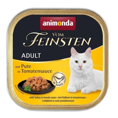 ANIMONDA Vom Feinsten su kalakutiena pomidorų padaže – šlapias kačių maistas, 100 g