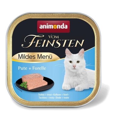 ANIMONDA Vom Feinsten Mildes meniu Kalakutiena ir upėtakis - šlapias kačių maistas - 100g