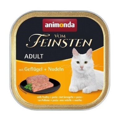 ANIMONDA Vom Feinsten su paukštiena ir makaronais – šlapias kačių maistas, 100 g