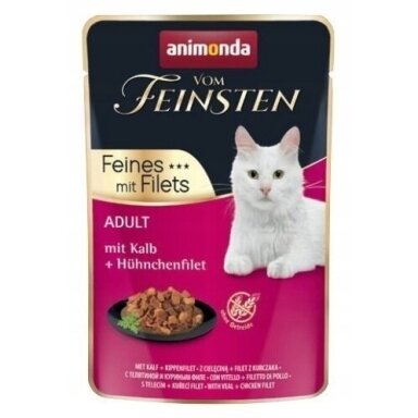 ANIMONDA Vom Feinsten veršiena – šlapias kačių maistas, 85 g