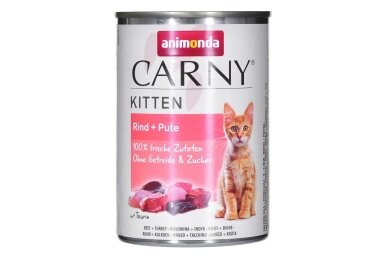 ANIMONDA Carny Kitten Rind und Pute – Nassfutter für Kätzchen, 400 g ANIMONDA Carny Kitten Rind und Pute – Nassfutter für Kätzchen, 400 g