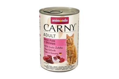ANIMONDA Carny Adult manzo, tacchino, gamberetti – cibo umido per gatti, 400 g ANIMONDA Carny Adult manzo, tacchino, gamberetti – cibo umido per gatti, 400 g