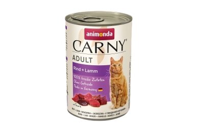 ANIMONDA Carny Adult naudanliha ja lampaanliha – märkäruoka kissoille, 400 g ANIMONDA Carny Adult naudanliha ja lampaanliha – märkäruoka kissoille, 400 g
