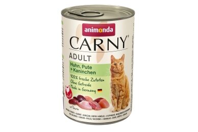 ANIMONDA Carny Adult Huhn, Pute, Kaninchen – Nassfutter für Katzen, 400 g ANIMONDA Carny Adult Huhn, Pute, Kaninchen – Nassfutter für Katzen, 400 g