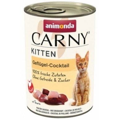 ANIMONDA Cat Carny Kitten Cocktail linnulihaga – märgtoit kassipoegadele, 400 g ANIMONDA Cat Carny Kitten Cocktail linnulihaga – märgtoit kassipoegadele, 400 g