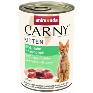 ANIMONDA Carny Kitten Beef, Chicken, Rabbit – Wet Kitten Food, 400 g ANIMONDA Carny Kitten Beef, Chicken, Rabbit – Wet Kitten Food, 400 g