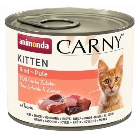 ANIMONDA Carny Kitten jautienos ir kalakutienos ėdalas kačiukams - 200 g ANIMONDA Carny Kitten jautienos ir kalakutienos ėdalas kačiukams - 200 g