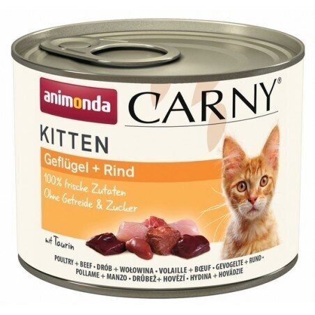 ANIMONDA Carny Kitten paukštienos ir jautienos šlapias kačių ėdalas - 200 g