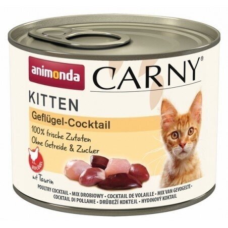 ANIMONDA Carny Kitten paukštienos kokteilis - šlapias kačių ėdalas - 200 g ANIMONDA Carny Kitten paukštienos kokteilis - šlapias kačių ėdalas - 200 g