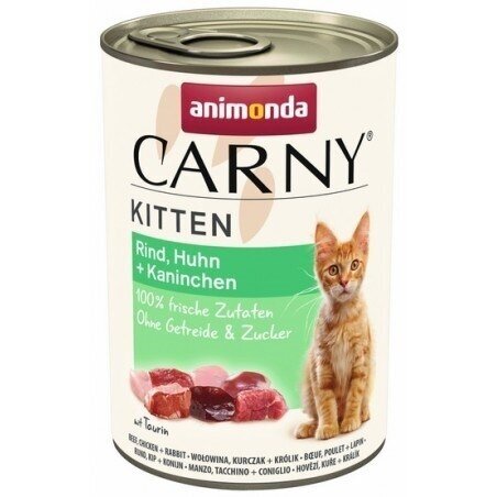 ANIMONDA Carny Kitten Beef, Chicken, Rabbit – Wet Kitten Food, 400 g ANIMONDA Carny Kitten Beef, Chicken, Rabbit – Wet Kitten Food, 400 g