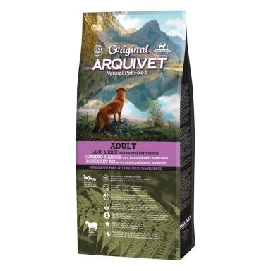 ARQUIVET Original suaugusių šunų sausas ėrienos ir ryžių maistas – 12 kg