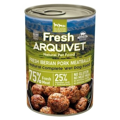 ARQUIVET švieži Iberijos kiaulienos kukuliai - šlapias šunų ėdalas - 400 g