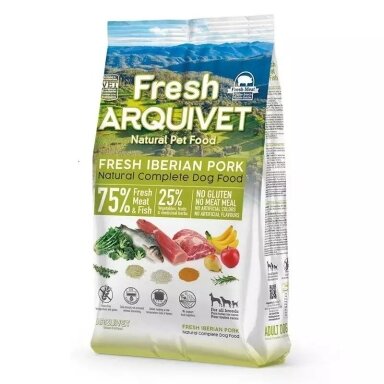 ARQUIVET šviežia Iberijos kiauliena ir žuvis - pusiau drėgnas šunų ėdalas - 2,5 kg