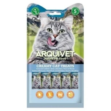 ARQUIVET tuno ir menkės skanėstai katėms - 5 x 14 g 1 ARQUIVET tuno ir menkės skanėstai katėms - 5 x 14 g 1