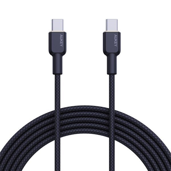 AUKEY CB-NCC2 USB-C Type-C maitinimo šaltinis PD 60W 3A 1.8m nailono juodas AUKEY CB-NCC2 USB-C Type-C maitinimo šaltinis PD 60W 3A 1.8m nailono juodas