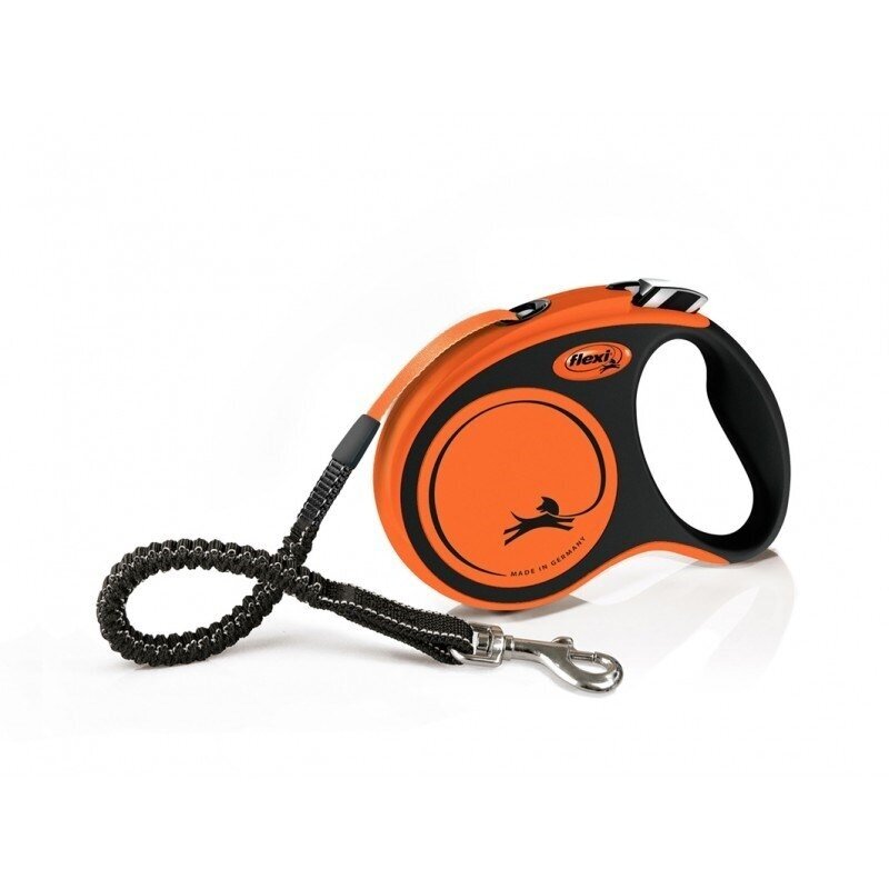 Automatinis pavadėlis šunims FLEXI Xtreme M, 5 m, oranžinis