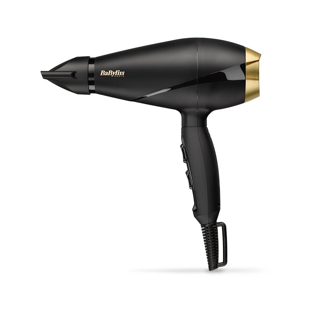 Plaukų džiovintuvas BaByliss 6704E, 2000 W, juodas/auksinis, profesionalus AC variklis Plaukų džiovintuvas BaByliss 6704E, 2000 W, juodas/auksinis, profesionalus AC variklis