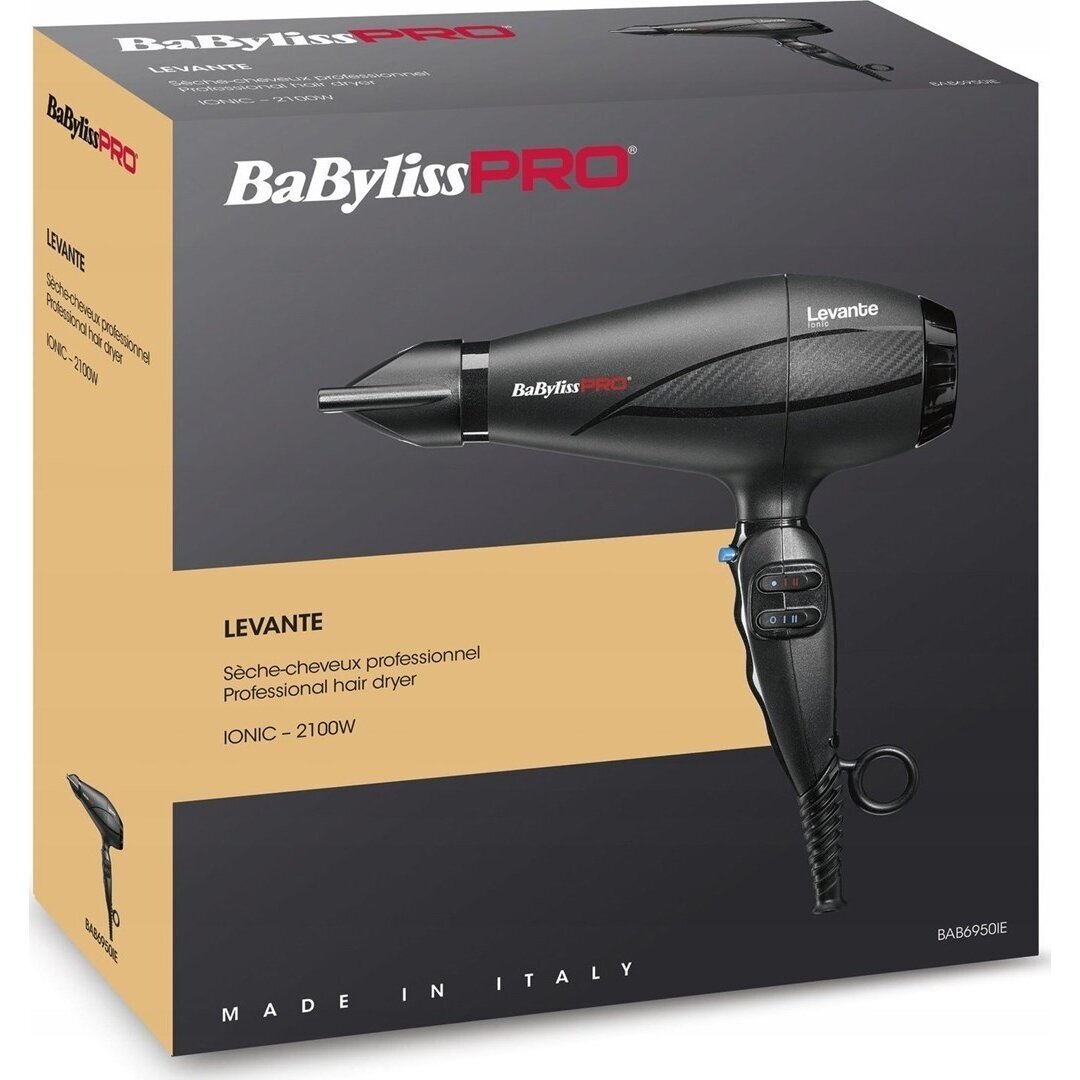 Plaukų džiovintuvas BABYLISS BAB6950IE, 2100 W, juodas/sidabrinis 2 Plaukų džiovintuvas BABYLISS BAB6950IE, 2100 W, juodas/sidabrinis 2