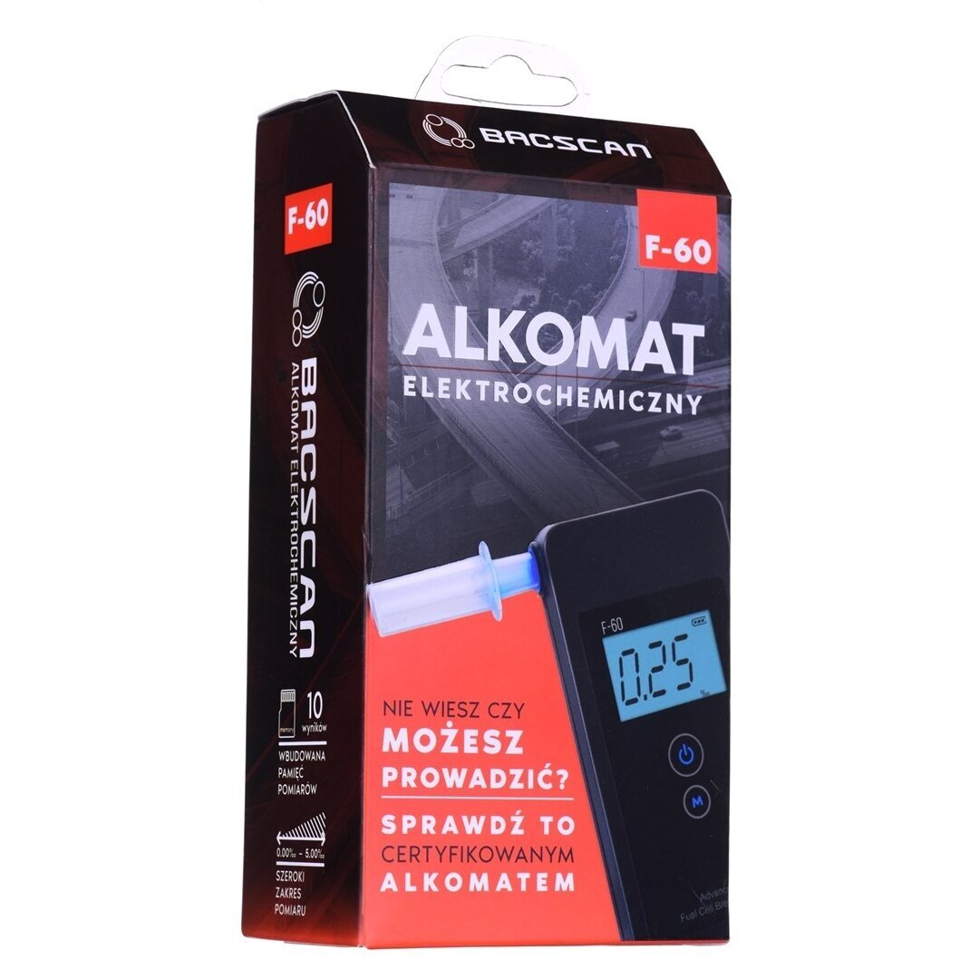 BACscan F-60 alkoholio matuoklis 0–5 % pilkas 3