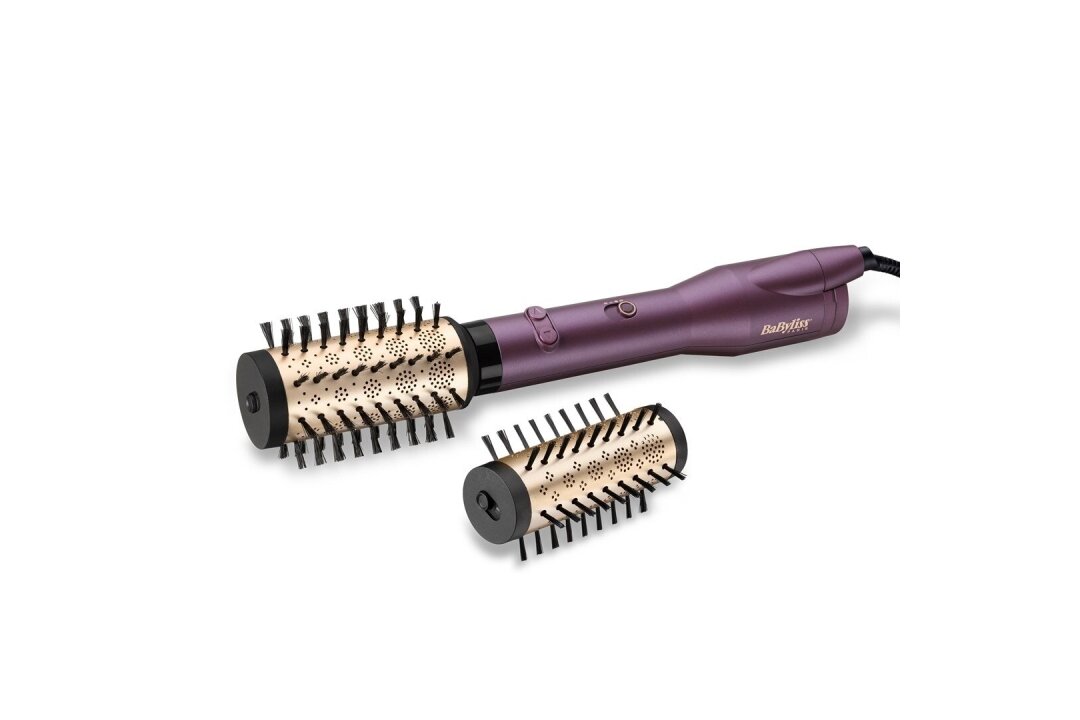 Varmluft hårstylingbørste BaByliss AS950E Big Hair Dual, 650 W, svart/roségull/lilla