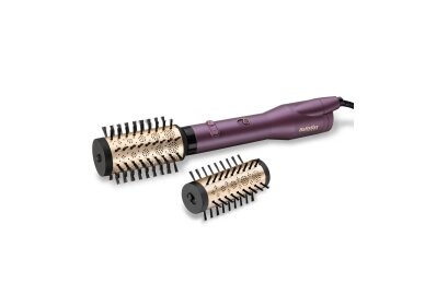 Varmluft hårstylingbørste BaByliss AS950E Big Hair Dual, 650 W, svart/roségull/lilla