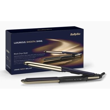 Matu taisnotājs BaByliss ST484E, keramisks, melns/zeltains, 5 temperatūras līmeņi, jonizācija 3 Matu taisnotājs BaByliss ST484E, keramisks, melns/zeltains, 5 temperatūras līmeņi, jonizācija 3