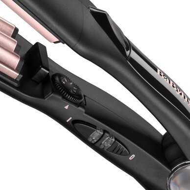 Plaukų tekstūravimo žnyplės BaByliss The Crimper, juodos/rožinės, keraminės-turmalino, reguliuojama temperatūra 1