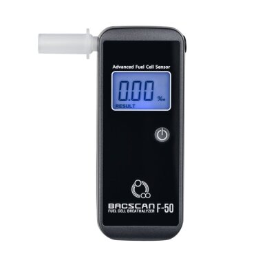 BACscan F-50 alkoholio matuoklis 0–4 %, juodas BACscan F-50 alkoholio matuoklis 0–4 %, juodas