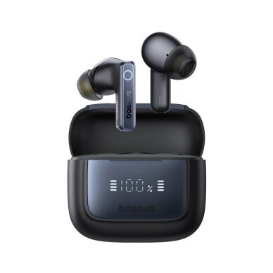 „Baseus Bowie 35 TWS“ „Bluetooth“ triukšmą slopinančios ausinės, į ausis, su ryšiu / muzika, juodos „Baseus Bowie 35 TWS“ „Bluetooth“ triukšmą slopinančios ausinės, į ausis, su ryšiu / muzika, juodos
