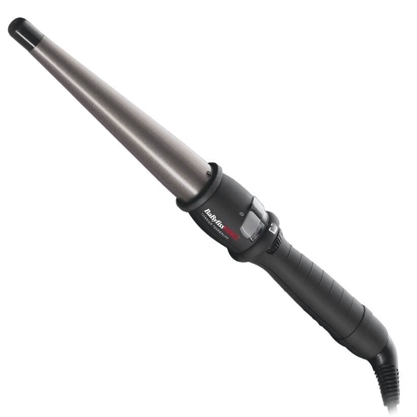 BABYLISS BAB2281TTE kūginās lokšķēres, titāna-turmalīna, melnas/sudrabainas, 1,9–3,2 cm