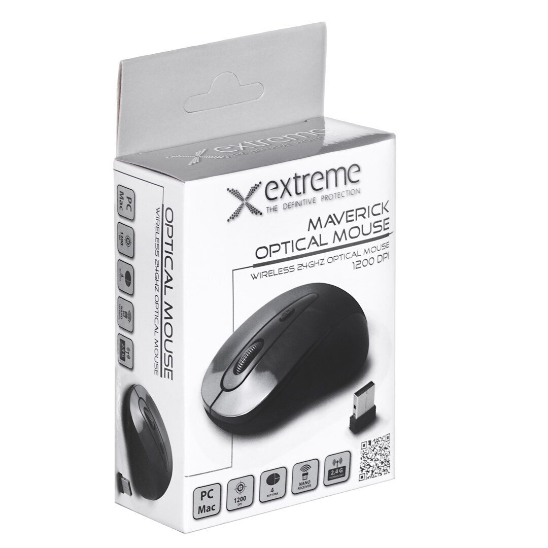 Belaidė optinė pelė Extreme XM104K, juoda, 1200 DPI 1 Belaidė optinė pelė Extreme XM104K, juoda, 1200 DPI 1