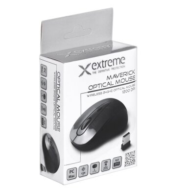 Belaidė optinė pelė Extreme XM104K, juoda, 1200 DPI 1 Belaidė optinė pelė Extreme XM104K, juoda, 1200 DPI 1