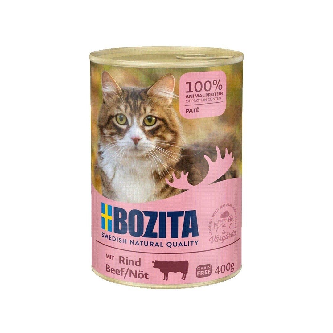BOZITA jautienos paštetas - šlapias kačių ėdalas - 400 g