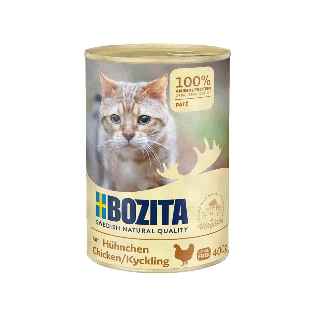 BOZITA Vištienos paštetas - šlapias kačių ėdalas - 400 g BOZITA Vištienos paštetas - šlapias kačių ėdalas - 400 g