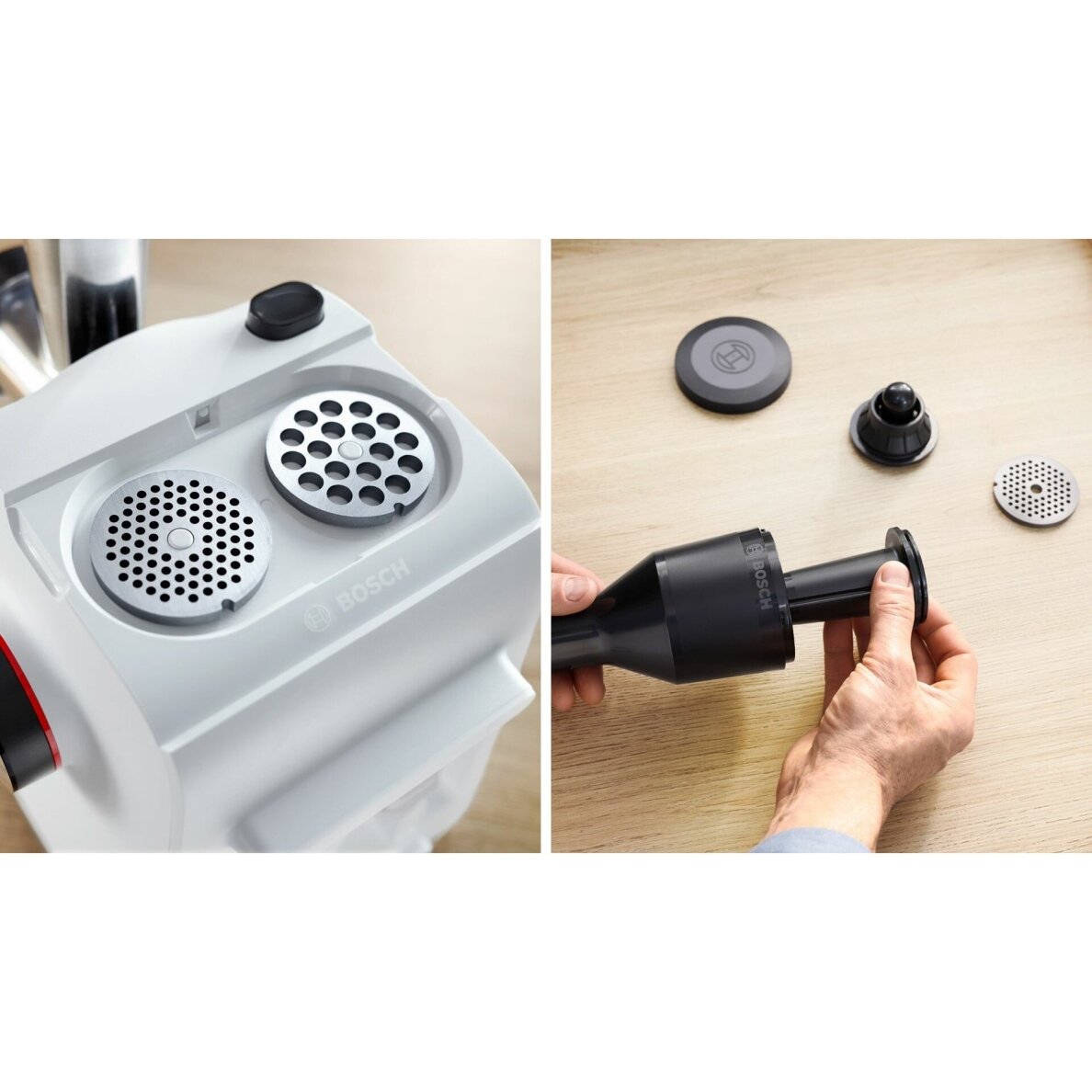 Bosch Serie 4 MFWS420W elektrinė mėsmalė, 1900 W, balta/juoda 8 Bosch Serie 4 MFWS420W elektrinė mėsmalė, 1900 W, balta/juoda 8