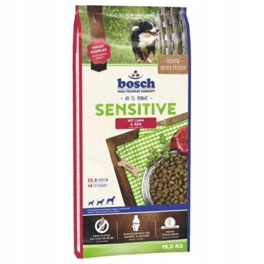BOSCH Sensitive Lamb & Rice - sausas šunų ėdalas - 15 kg