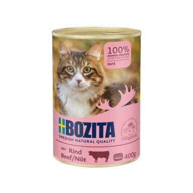 BOZITA jautienos paštetas - šlapias kačių ėdalas - 400 g