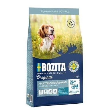 BOZITA Original Adult Sensitive Digestive Lamb sausas šunų maistas - 3 kg