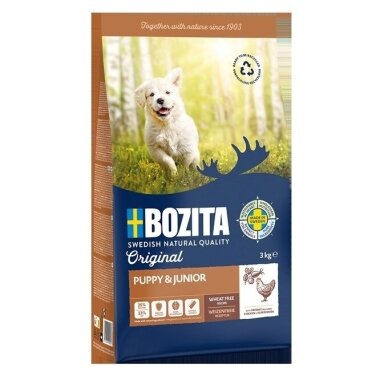 BOZITA Original Puppy & Junior Chicken sausas šunų ėdalas - 3 kg