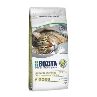 Bozita - sausas ėdalas sterilizuotoms katėms su vištiena - 2 kg