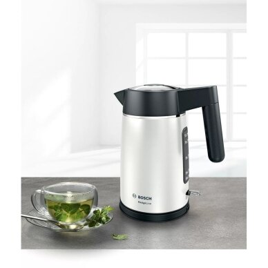 „Bosch DesignLine“ elektrinis virdulys 1,7 l 2400 W juodas, sidabrinis 4