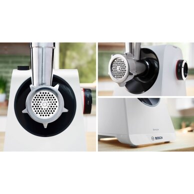 Bosch Serie 4 MFWS420W elektrinė mėsmalė, 1900 W, balta/juoda 10 Bosch Serie 4 MFWS420W elektrinė mėsmalė, 1900 W, balta/juoda 10